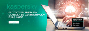 Banner de Kaspersky para empresas, Partner Platinum en Uruguay