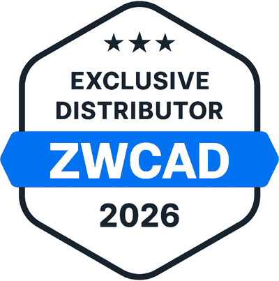 Insignia de distribuidor exclusivo de ZWCAD 2026 emitida por ZWSOFT